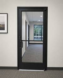 Interior Commercial Glass Door For Steel Stud Wall With ...