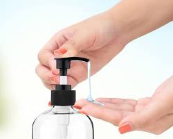 Изображение: Liquid soap in pump bottles