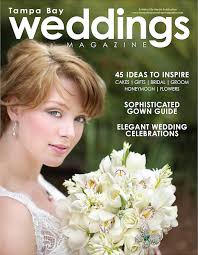 La Vie en Rose Design&#39;s White Orchid, Tulip, Hyacinth Bouquet on the Cover of Tampa Bay Weddings Magazine - Screen-Shot-2013-03-30-at-6.43.13-PM