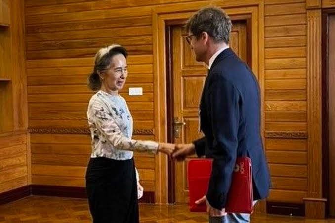 Red Cross meets detained Aung San Suu Kyi in Naypyitaw as rare photos give her son Kim Aris 'a reason to hope'