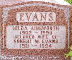 Hilda Ainsworth Evans (1902 - 1990) - Find A Grave Memorial - 99413497_135094548577