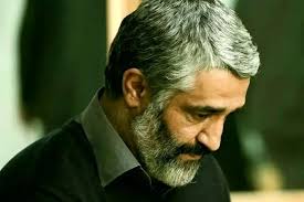 پژمان جمشیدی در مراسم تشییع اکبر عبدی