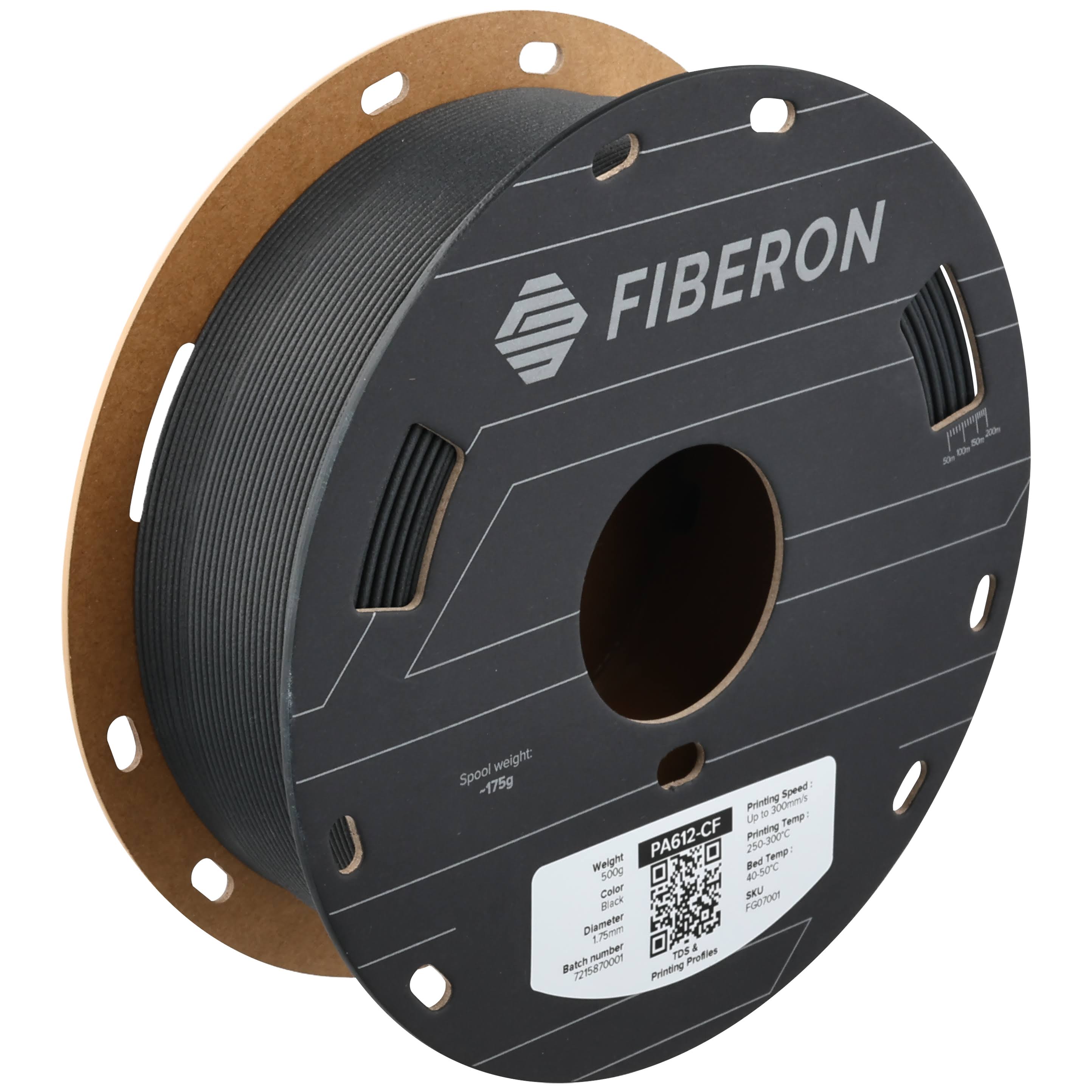 Fiberon PA612-CF15 (Formerly PolyMide PA612-CF) - 1.75mm / 0.5kg / Black