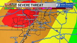 FIRST ALERT ACTION DAY Today for severe storms, possible tornadoes