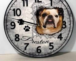 clock with a pet's photoの画像