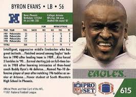 1991 Pro Set #615 Byron Evans Back - 3269-615Bk