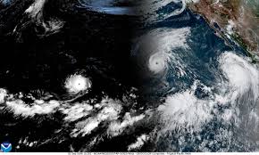 El Niño histórico gera passagem simultânea de furacões e tempestade tropical no Pacífico: 'Algo raro de observar'