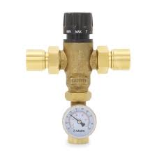 Caleffi 521619A, 1" Sweat MixCAL Thermostatic Mixing Valve w ...