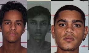 Wildeglan Rodrigues dos Santos, de 25 anos, Lindenberg Lima Silva, de 26 anos, e Wanderson Lopes da Silva, de 22 anos, fugiram na noite desta segunda-feira, ... - 20131022155646_downloads31