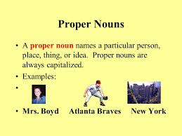 Image result for always capitalize proper nouns