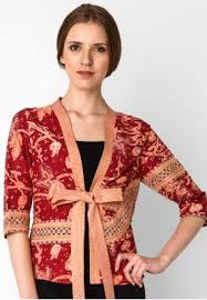 Hasil gambar untuk blazer batik wanita muslimah