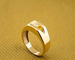 Image of Tension Set Ring gold diamond ring for men
