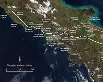 Immagine di Via Appia con commercianti e soldati