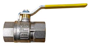 1 1/4" Ball Valve F/F-Yellow Handle | Andy Guest Jetters