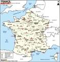 Airports in South France - map shows all main airports in