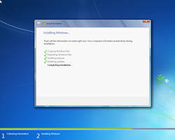 Image of operating system installation screen