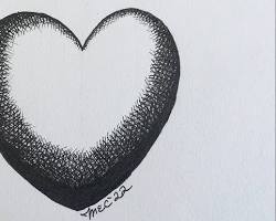 Image of crosshatched heart drawing