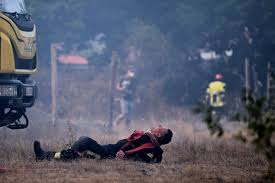 Cooler weather and potential rain move into the French region torched by wildfires