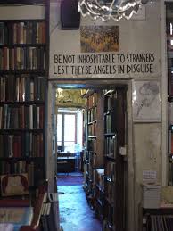 Inside Shakespeare and Co. bookstore, Paris. &quot;Be not inhospitable ... via Relatably.com