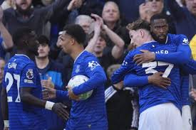 The Premier League table shows Everton poised to influence outcomes.