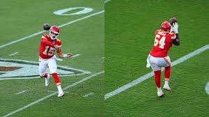 TOUCHDOWN! Quarterback Patrick Mahomes to Offensive Lineman Wanya Morris Goal Line Pass Play