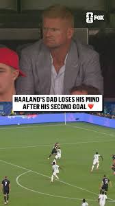 Alf-Inge Haaland was HYPE seeing his son score his second of the game