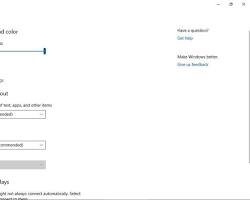 Advanced display settings section in Display settings