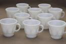 Milk glass cups