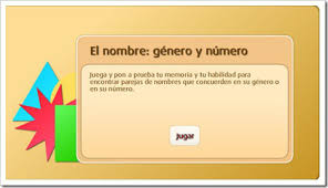 Resultado de imagen de eL NOMBRE GÉNERO Y NÚMERO