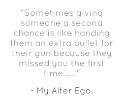 Sometimes giving someone a second chance is like handing them ... via Relatably.com