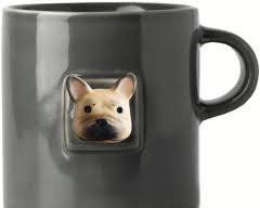 Japanesestyle dog mugs with various patternsの画像