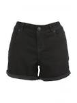 Womens black denim shorts