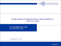 Dr. Anna-Mirjam Frey: Direktmarketing und Adresshandel im ...