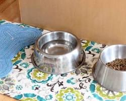 DIY pet food mat with a pet's photoの画像