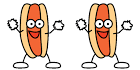 Dancing hot dog