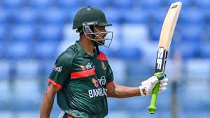 Shanto century takes Bangladesh to 265 in humid Chattogram
