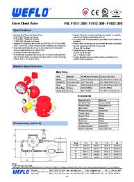 DATA SHEET - F1512 ALARM CHECK VALVE - WEFLO Valves