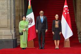 Sheinbaum da bienvenida oficial al Presidente de la República de Singapur