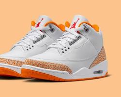 illionaire camo techsuit and jordan 3 wmns orange citrus sneaker, AI generated