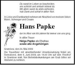 Hans Papke | Nordkurier Anzeigen - 005905618501