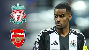 Arsenal Fear Liverpool Lead Race for Newcastle's Alexander Isak Amidst Transfer Battle