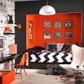 Deco chambre ado fille gris orange