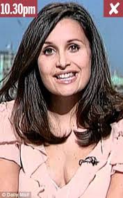 Nina Hossein on London Tonight: Glamorous and, yes, it&#39;s evening viewing, but how many viewers might be distracted from the news by her frontage? - article-2353991-1AA09FF8000005DC-274_306x492
