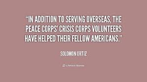 In addition to serving overseas, the Peace Corps&#39; Crisis Corps ... via Relatably.com