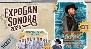 Expogan Sonora 2026: Cartelera de artistas que darán concierto HOY 1 de mayo en el Teatro del Pueblo y el Palenque; precios