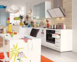 Gambar Dapur dengan Sentuhan Warna Cerah