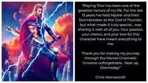 Chris Hemsworth bids emotional farewell to Thor after 15 years; sparks rumours of the God of Thunder’s DE