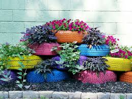 Image result for flowers on tires