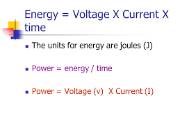 Image result for Energy, Voltage, Current and Time