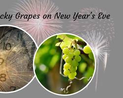 Image of People eating 12 lucky grapes in Spain on New Year's Eve